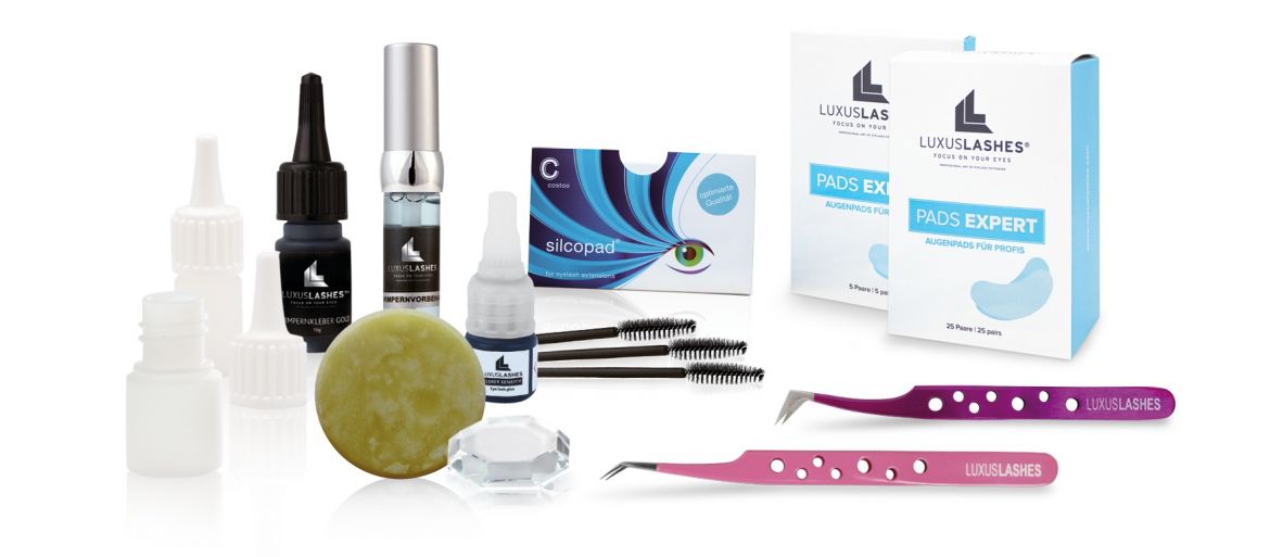 Arbeitsmaterialien für die Wimpernverlängerung von LUXUSLASHES®