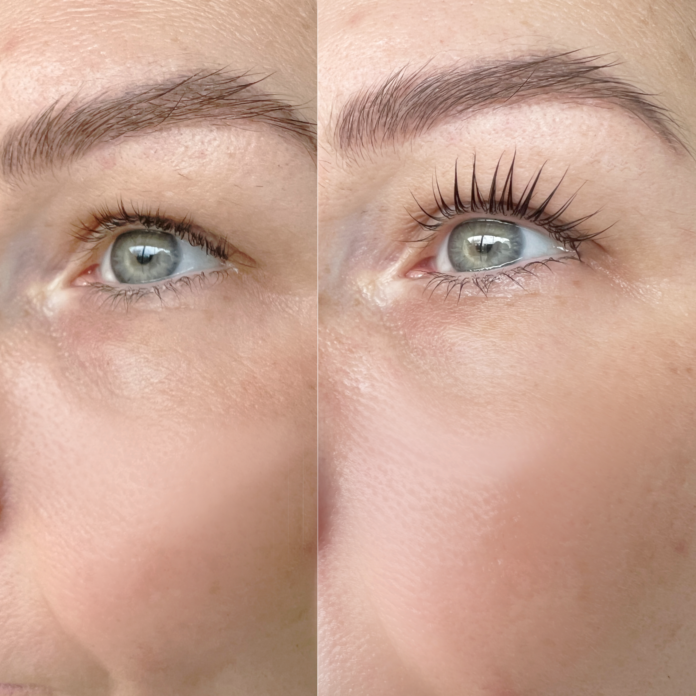 Vorher-nachher: Wimpernverlängerung mit LUXUSLASHES®